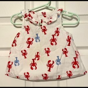 Janie and Jack Nantucket Breeze lobster shirt 12-18